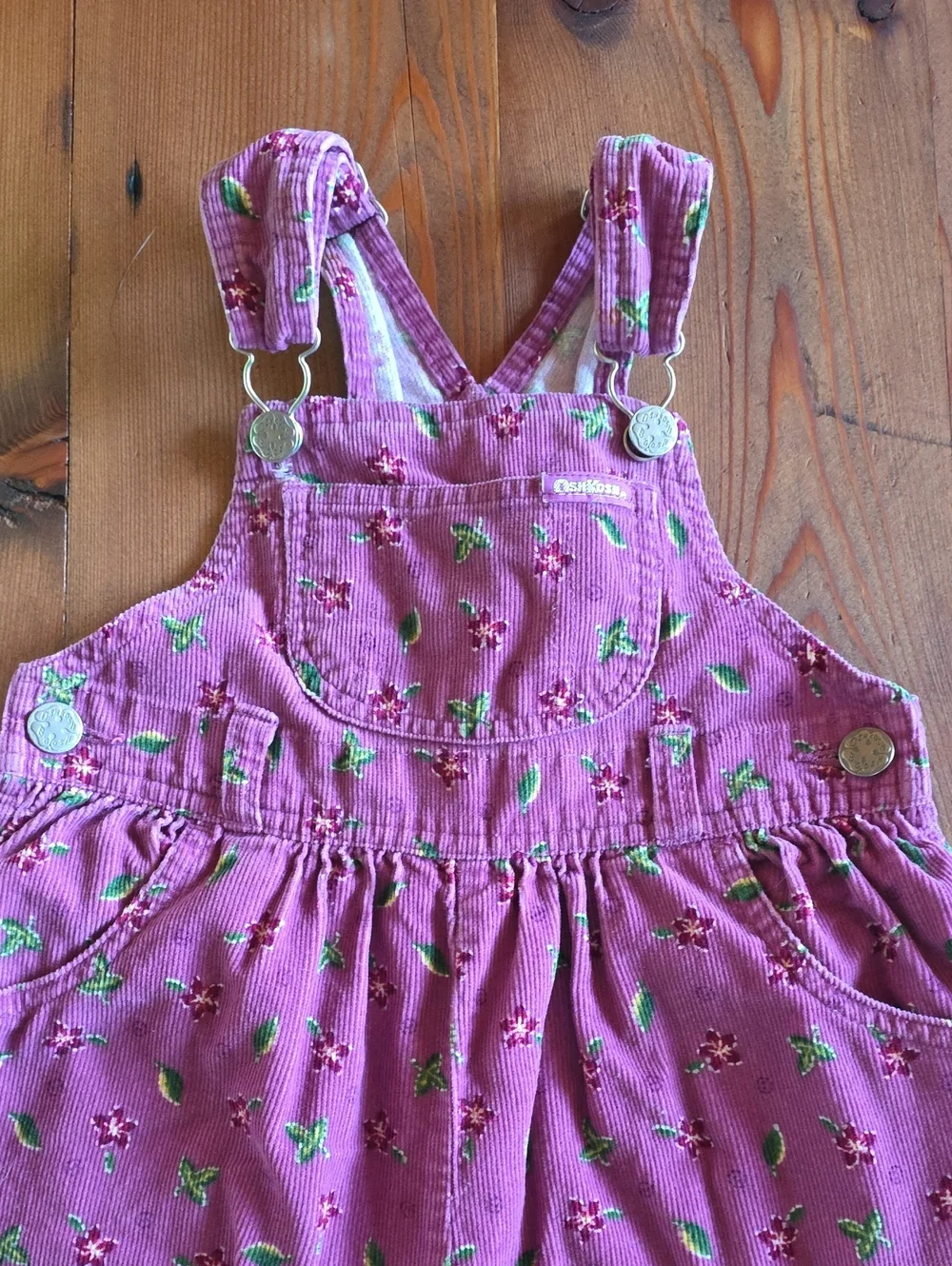 OshKosh B'gosh Floral Overalls 3T 100% Cotton